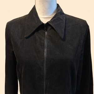 Geoffrey Beene Sport Black Corduroy Zip Jacket